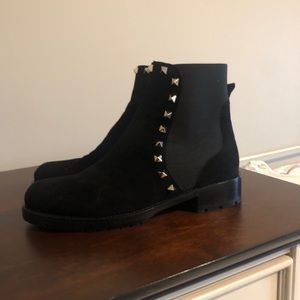Valentino black suede booties